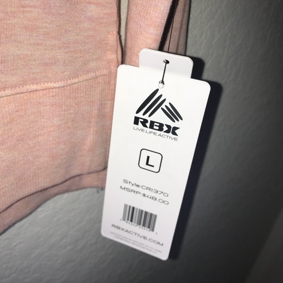 Reebok Pink Sweatshirt w/ Thumbholes Sz L BNWT - Picture 8 of 11